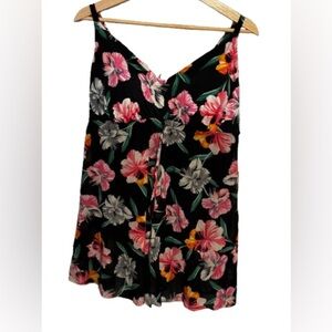 Croft & Barrow Floral Black Swimdress Size 20